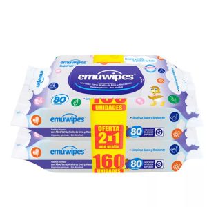TOALLITA HUMEDA EMUWIPES SIN TAPA (MORADA) (80 U)