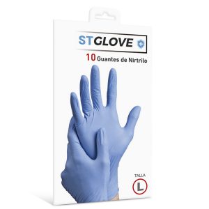 ST GLOVE GTES.NITRILO L 10UN.AZUL