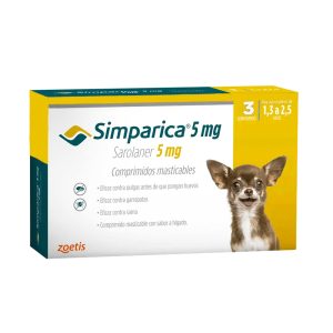 VET SIMPARICA 5MG (1.3- 2.5) x 3 COMP