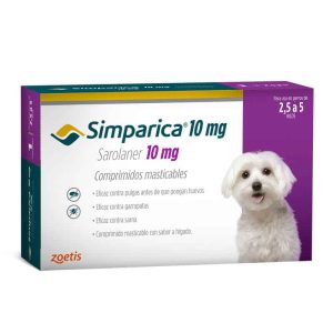 VET SIMPARICA 10MG X 3 COMP (2.5KG A 5 KG)