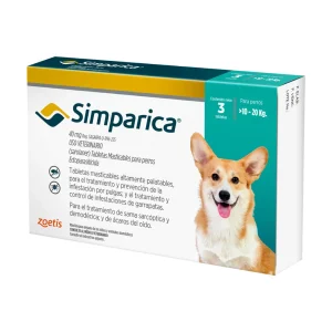 VET SIMPARICA 40 MG (10-20 KG) X 3 COMP