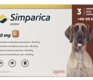 VET SIMPARICA 120MG X 3 COMP (40 A 60 KG)