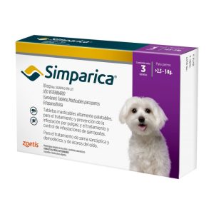 VET SIMPARICA 10MG X 1 COMP (2.5KG A 5 KG)