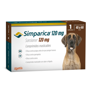 VET SIMPARICA  120MG   X 1 COMP (40KG A 60 KG)
