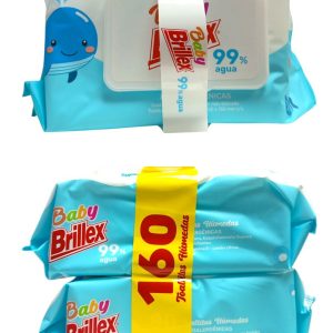 PACK TOALLITAS 99% AGUA BRILLEX 2X80