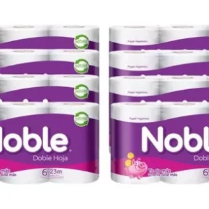 Manga Papel Higiénico Noble Doble Hoja 23 Metros 48 Rollos
