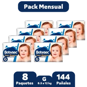 MANGA PAÑAL BABYSEC SUPER PREMIUM G (BLANCO)