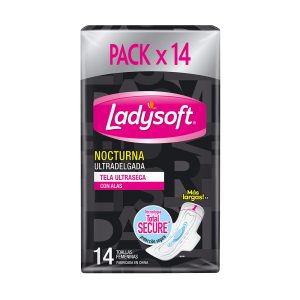 Caja Toallas Higiénicas LadySoft Nocturna 14 Unidades 12 Paquetes