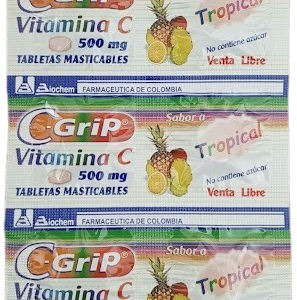 10 Tabletas de Vitamina C C-GriP