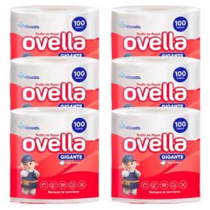 Toalla de papel ovella gigante 100m 6 rollos 1 hoja