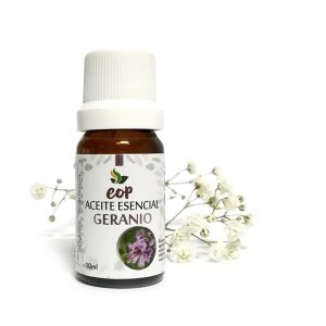 ACEITE ESENCIAL DE GERANIO / GERANIUM (PELARGONIUM GRAVEOLENS) 100% PURO – FRASCO X 10 ML