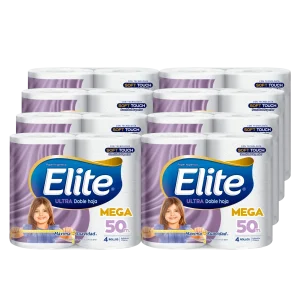 Manga Papel Higiénico Elite Ultra Doble Hoja de 50 Metros 32 Rollos