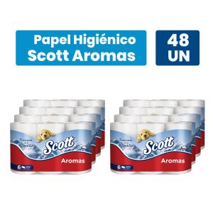 Manga Papel Higiénico Scott Aromas Doble Hoja 22 Metros 48 Rollos