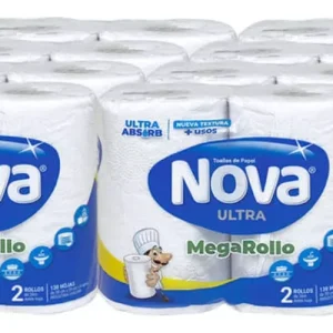 Manga Toalla De Papel Nova MegaRollo 26 Metros 16 rollos